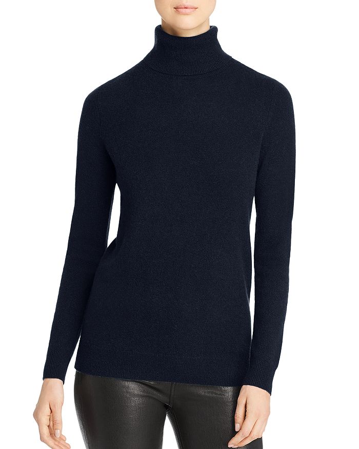 Shop C By Bloomingdale's Cashmere Turtleneck Sweater - 100% Exclusive In Navy
