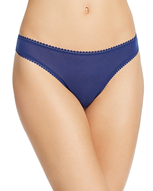 On Gossamer Mesh Hip G-string In Twilight Blue
