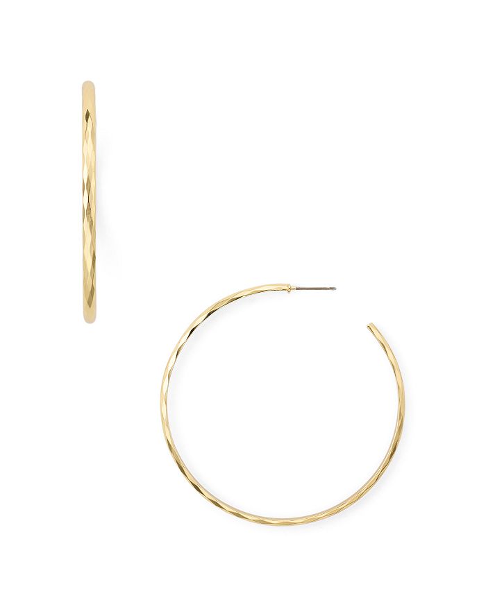 Aqua Hammered Hoop Earrings - 100% Exclusive In Gold