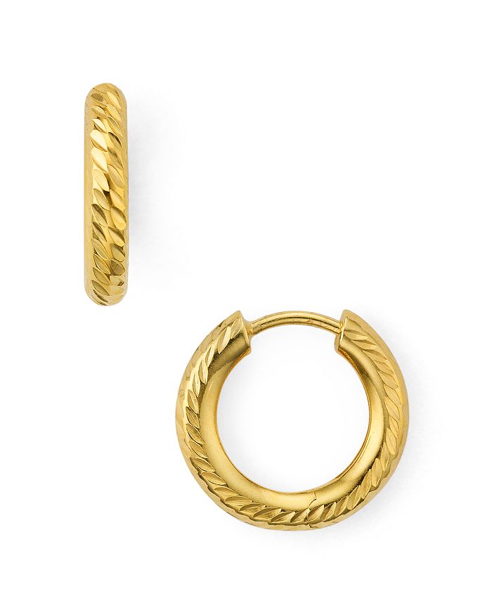 Argento Vivo Verona Huggie Hoop Earrings In 18k Gold-plated Sterling Silver