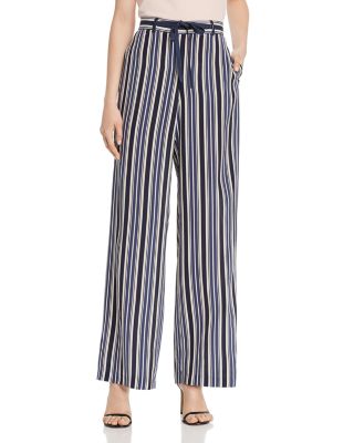 Lafayette 148 New York Columbus Silk Striped Wide-Leg Pants