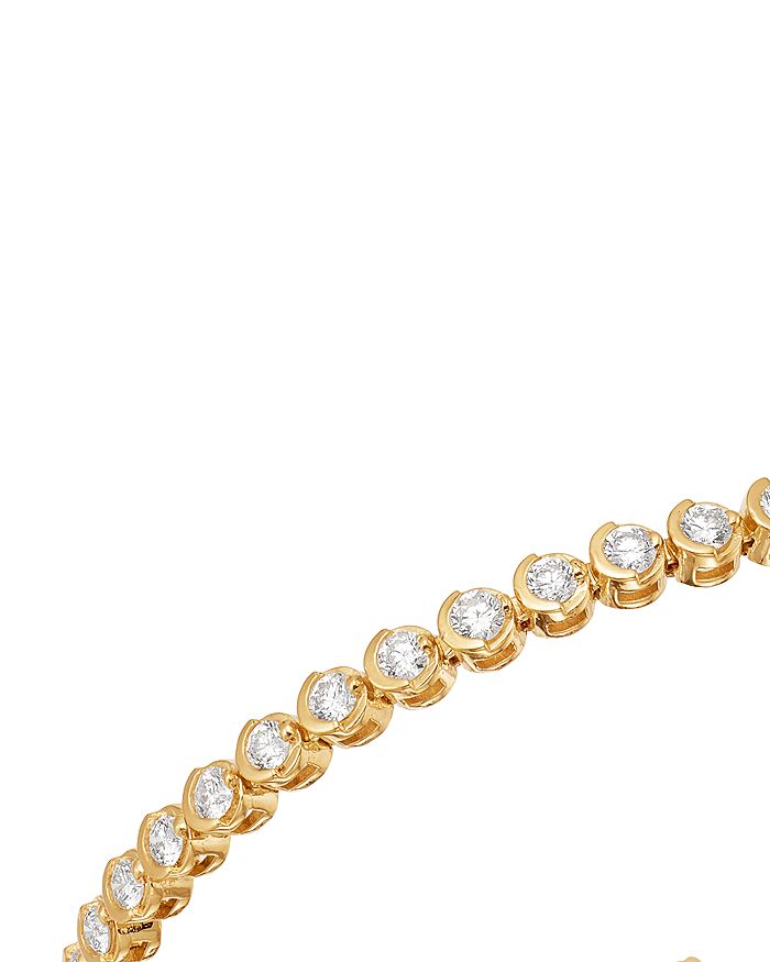 Bloomingdale's Half-bezel Diamond Tennis Bracelet In 14k Yellow Gold, 3.0 Ct. T.w. - 100% Exclusive In White/gold