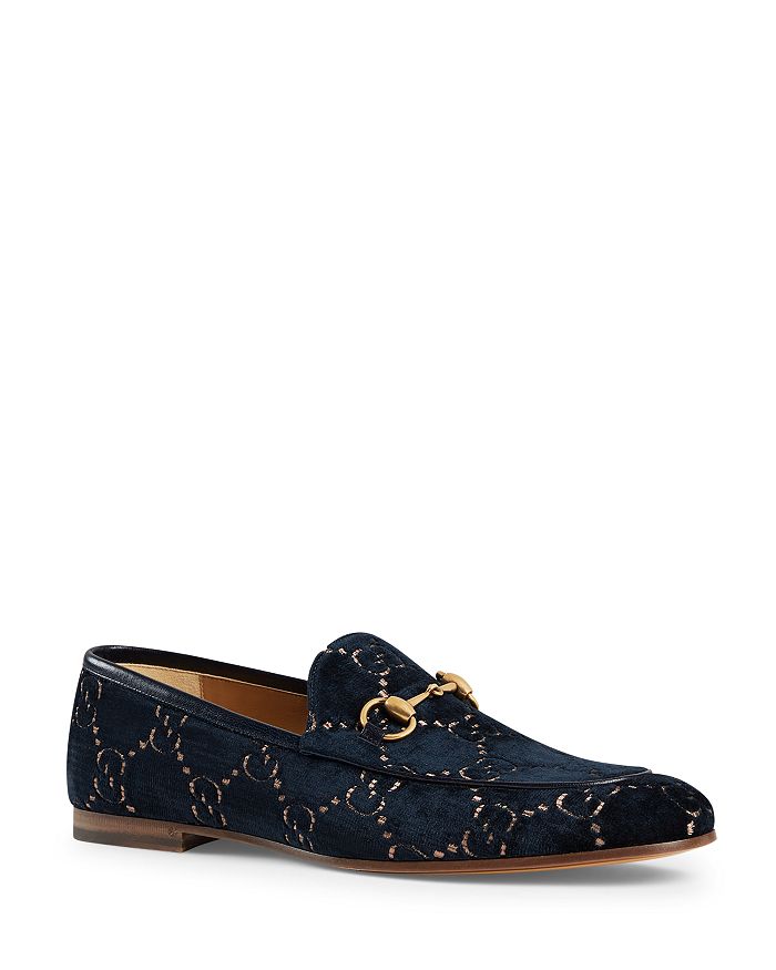 gucci loafers velvet blue
