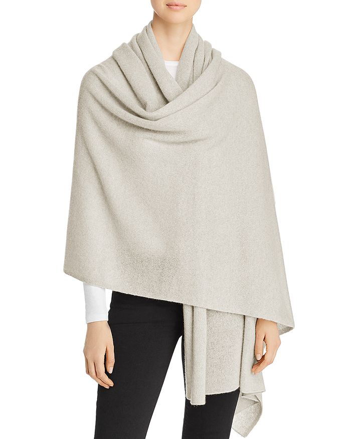 C By Bloomingdale's Cashmere Travel Wrap - 100% Exclusive In Light Gray