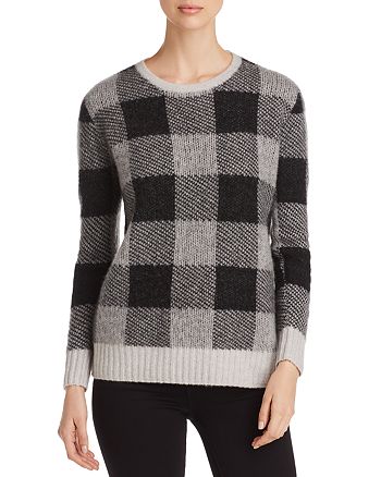 C by Bloomingdale's Brushed Plaid Cashmere Sweater - 100% Exclusive ...