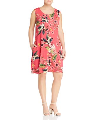 Cupio Plus Floral Print Jersey Trapeze Dress | Bloomingdale's
