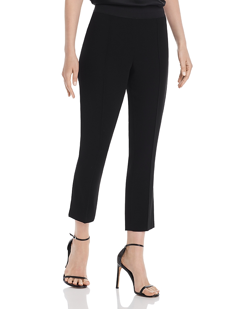 Cinq À Sept Betty High-rise Stretch Wide-leg Crop Jeans In Black