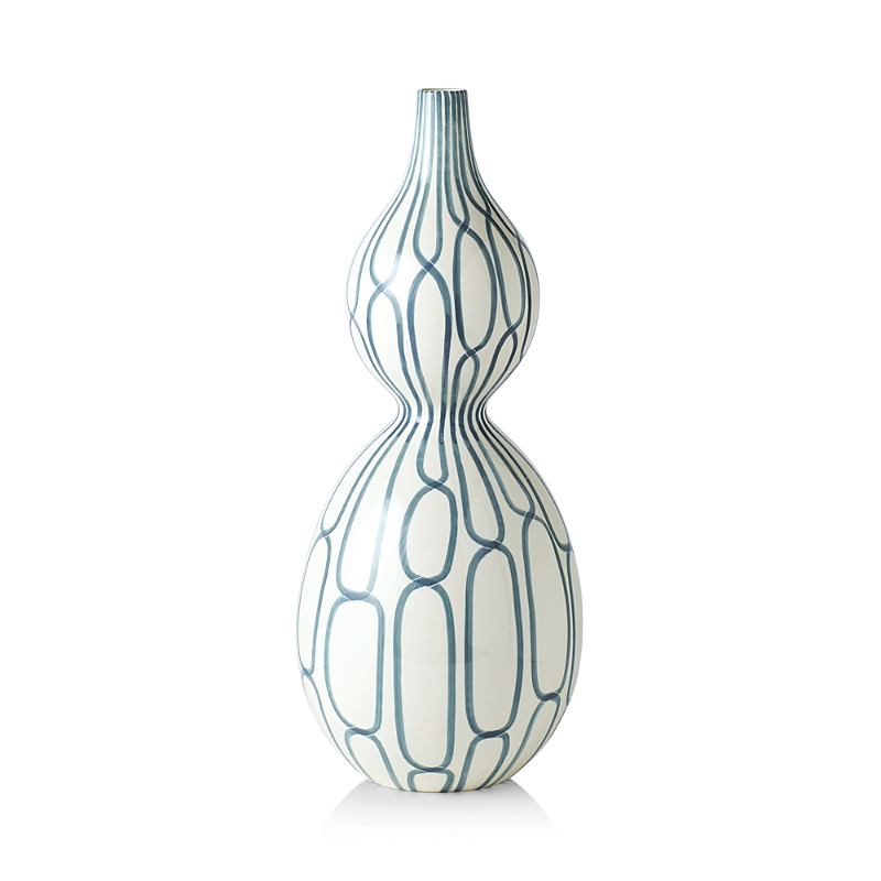Global Views Linking Trellis Double Bulb Vase, Large