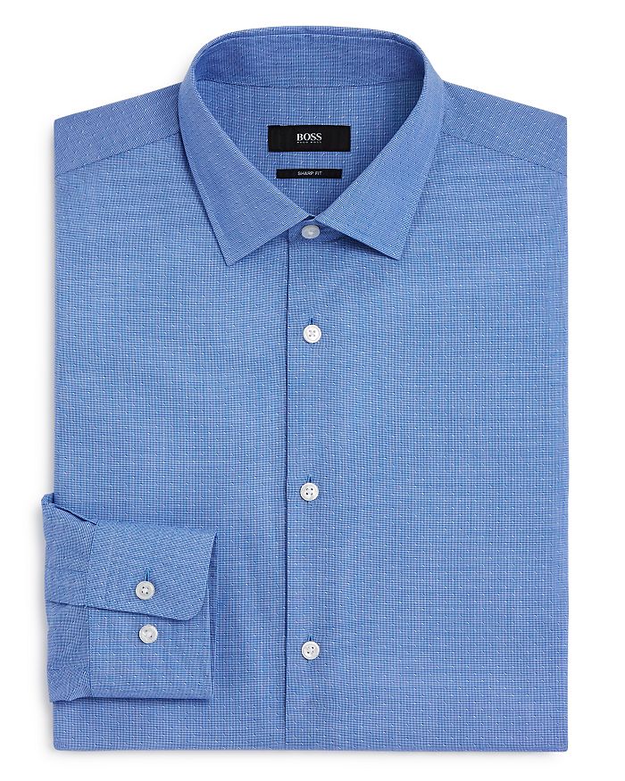 BOSS Dobby Dot Regular Fit Dress Shirt | Bloomingdale's