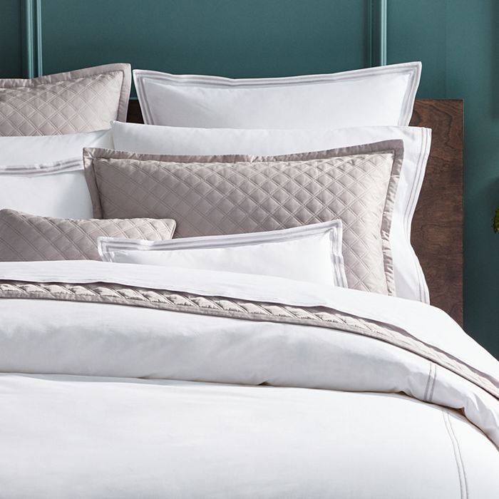 Hudson Park Collection Hudson Park Italian Percale Full/queen Duvet Cover - Exclusive In Silver
