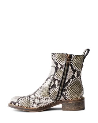 designer snakeskin boots