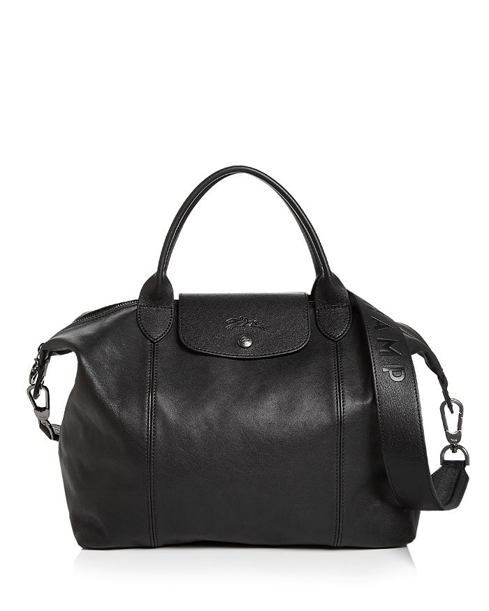 Longchamp Le Pliage Medium Leather Shoulder Bag | Bloomingdale's