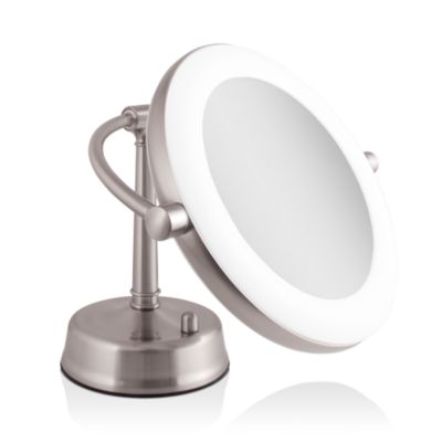 Fluorescent Surround Light™ Lighted Mirror with 1X/10X Magnification