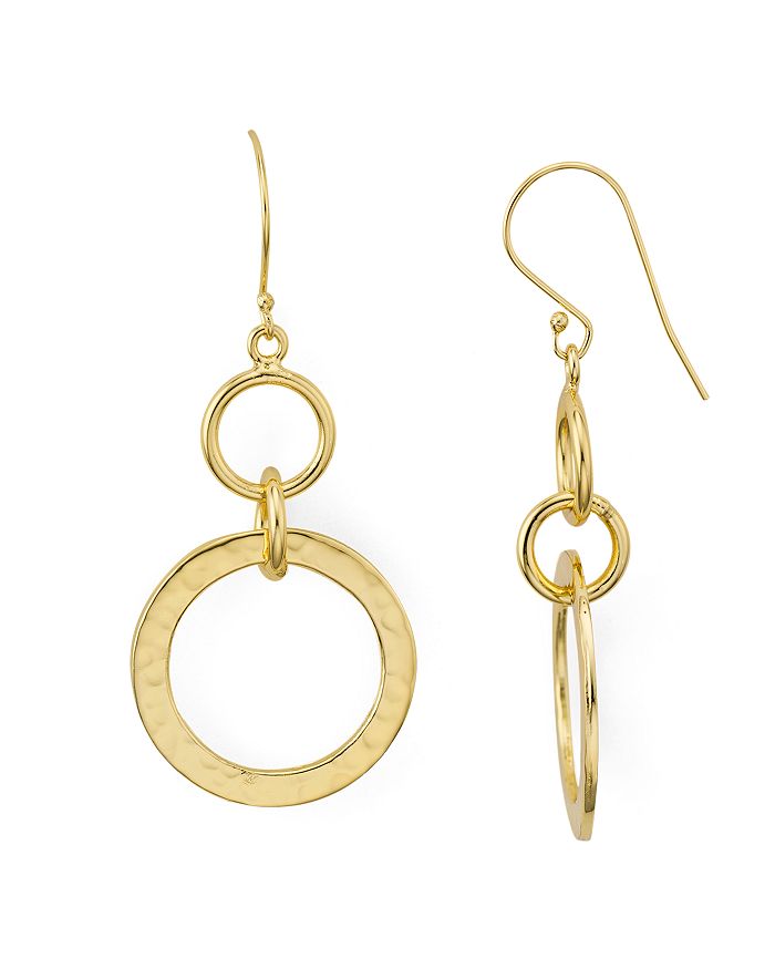 Argento Vivo St. Barths Hammered-loop Drop Earrings In 18k Gold-plated Sterling Silver