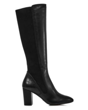 stuart weitzman livia suede block heel tall boots