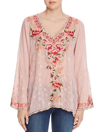Johnny Was Cristabella Embroidered Blouse | Bloomingdale's