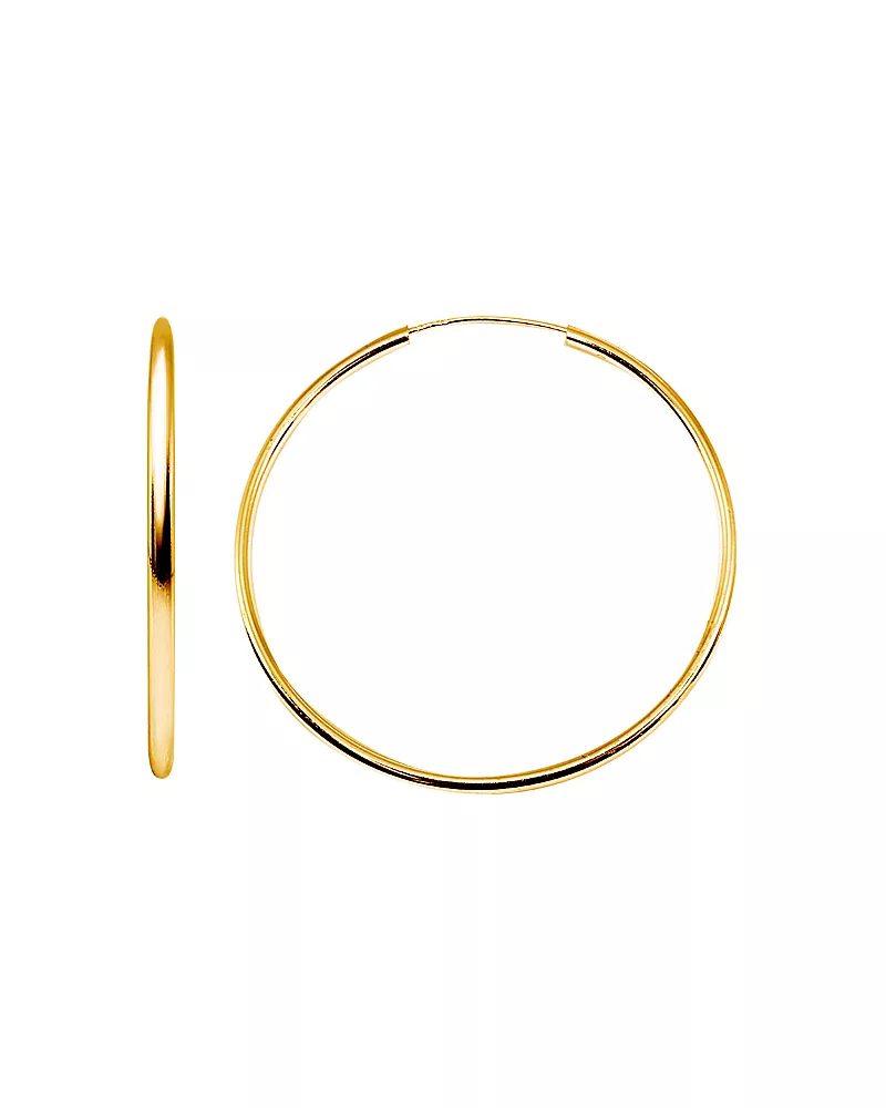 Aqua Large Hoop Earrings in 18K Gold-Plated Sterling Silver - Exclusive