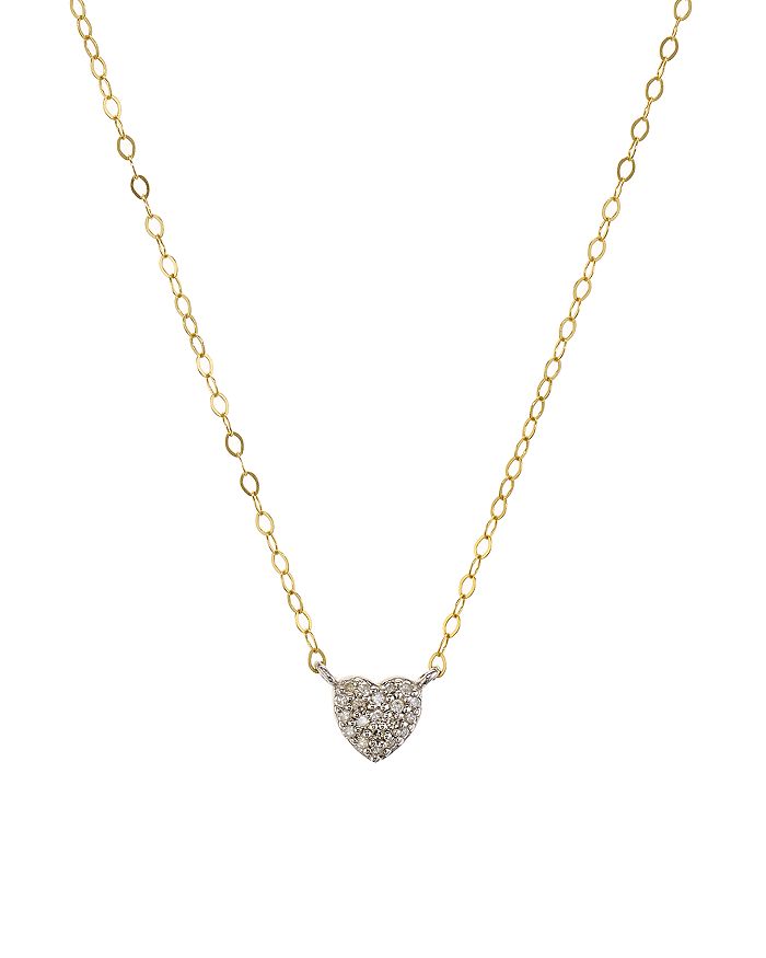 Bloomingdale's Marc & Marcella Diamond Heart Pendant Necklace In Gold-plated Sterling Silver, 15 - 100% Exclusive In White/gold