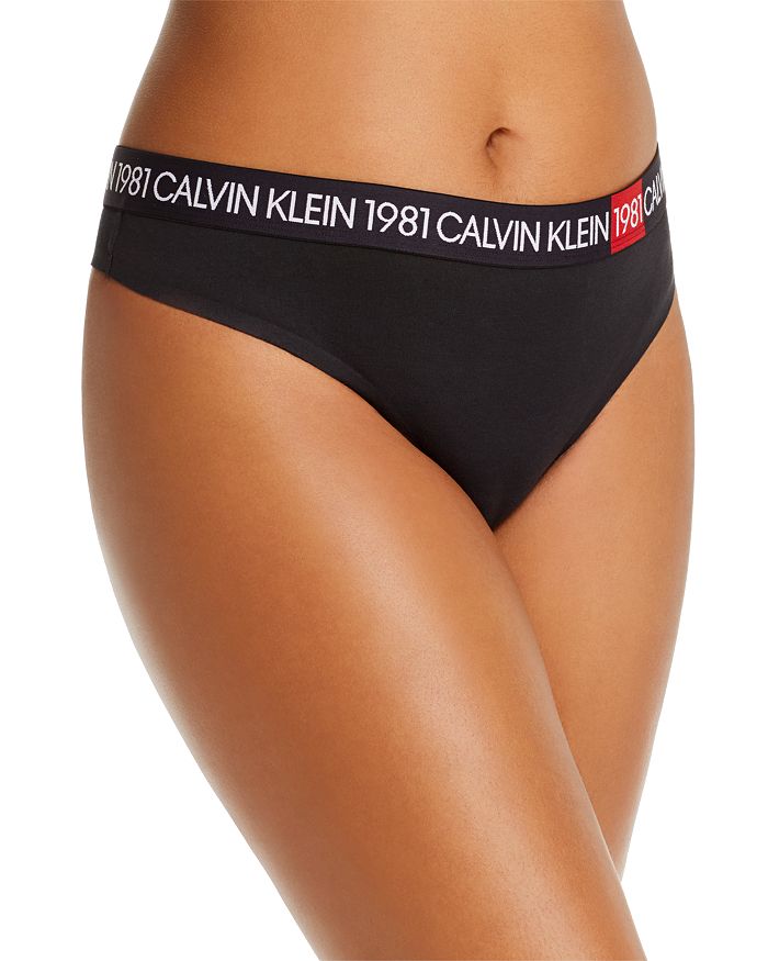 Calvin Klein Women's 1981 Bold Logo Bikini QF5449 Trippy Size