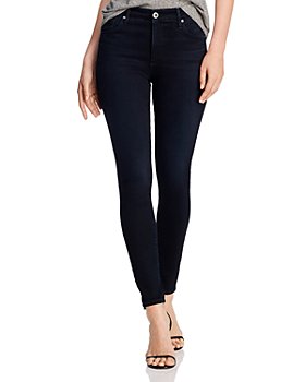 AG - Farrah High Rise Ankle Skinny Jeans in Blue Above