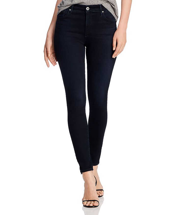 AG Farrah High Rise Ankle Skinny Jeans in Blue Above | Bloomingdale's