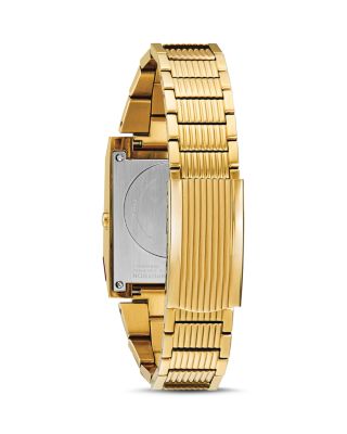 Computron Archive Gold-Tone Link Bracelet Watch, 31.1mm x 40.3mm