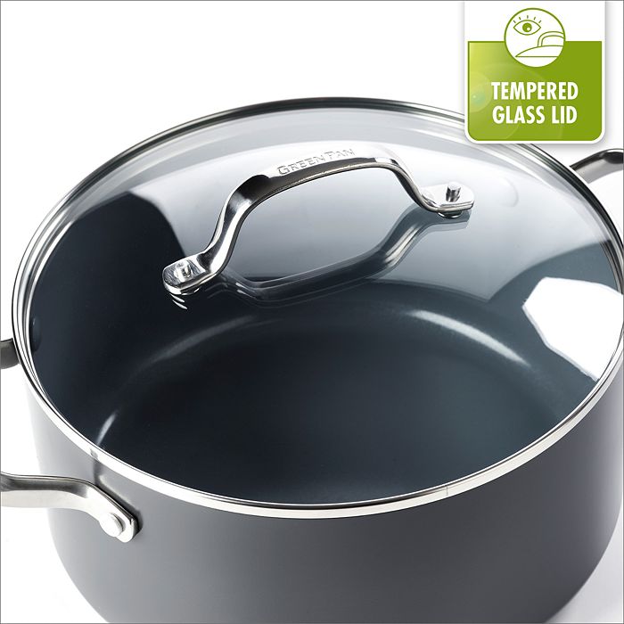 Shop Greenpan Valencia Pro 4.5-quart Nonstick Covered Saute Pan In Gray