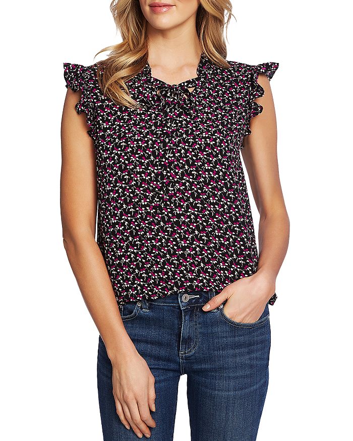 CeCe by Cynthia Steffe Ditsy Floral Ruffle Top | Bloomingdale's
