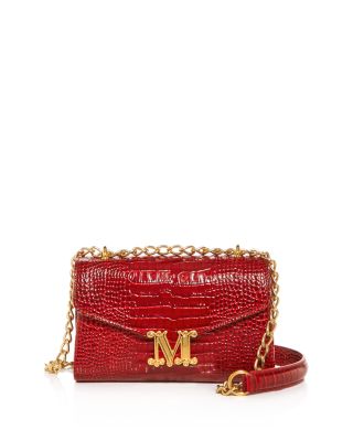 Max Mara (VIP) Croc-Embossed Leather Envelope Clutch Bag