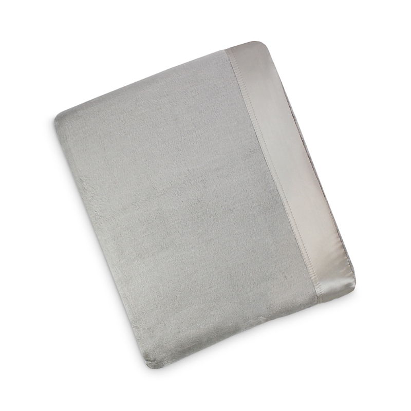 Melange Home Plaza Silk Blanket, Full/queen In Gray