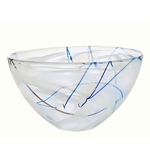 Kosta Boda Medium Contrast Glass Bowl In White