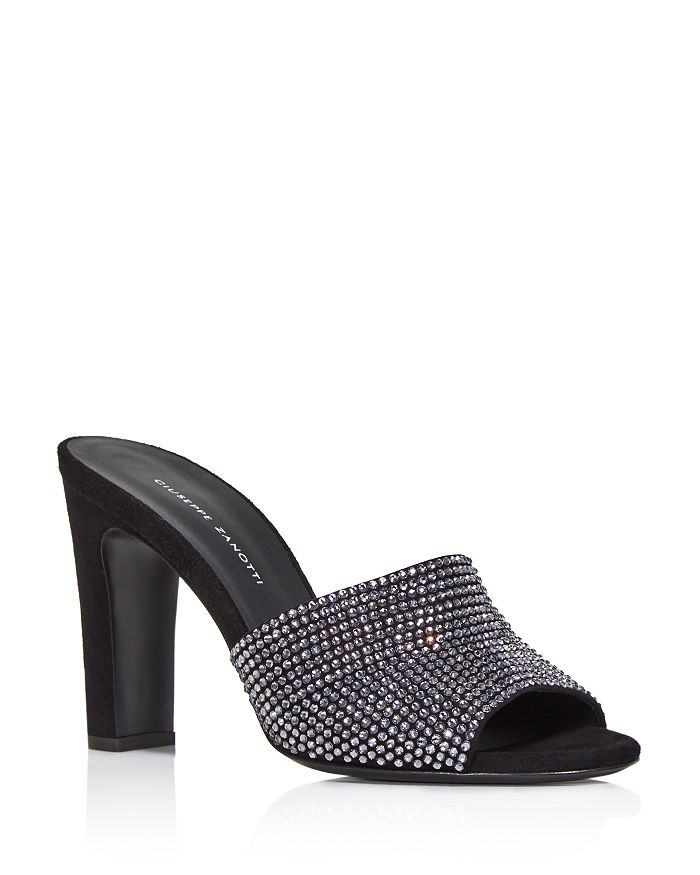 Giuseppe Zanotti Women's Crystal Embellished High-heel Slide Sandals In Nero