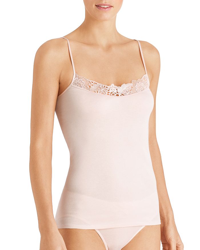 HANRO FLORA LACE-TRIMMED CAMISOLE,72700
