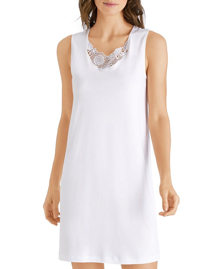 HANRO Flora Lace-Inset Tank Nightgown,76610