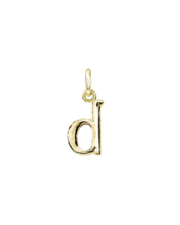 Aqua Initial Charm In Sterling Silver Or 18k Gold-plated Sterling Silver - 100% Exclusive In D/gold