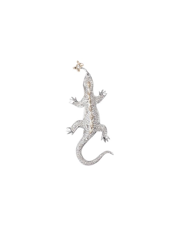 ALEXIS BITTAR PAVE CRYSTAL-ENCRUSTED LIZARD PIN,AB91P001
