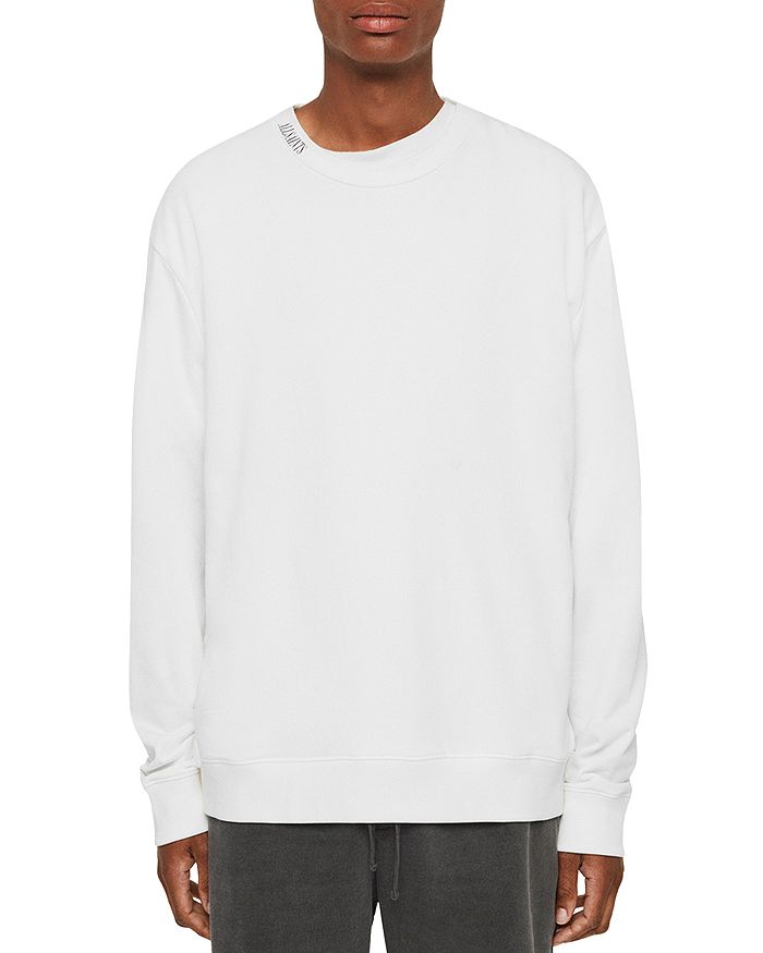 Allsaints Vival Crewneck Sweatshirt In Chalk White
