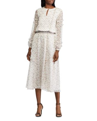 Ralph Lauren Long-Sleeve Floral-Print Dress | Bloomingdale's