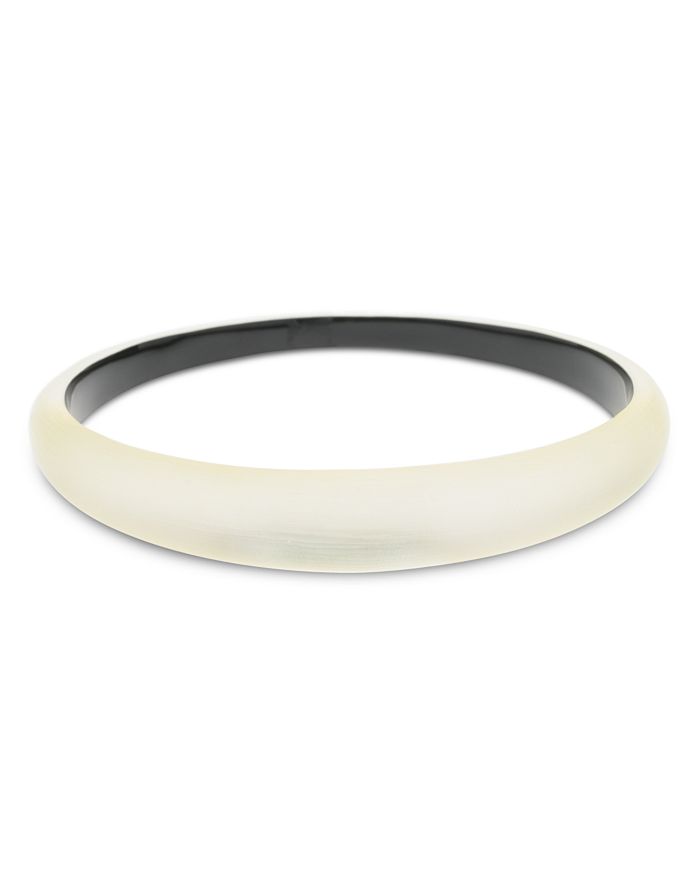 Alexis Bittar Tapered Two-tone Bangle Bracelet In Silver