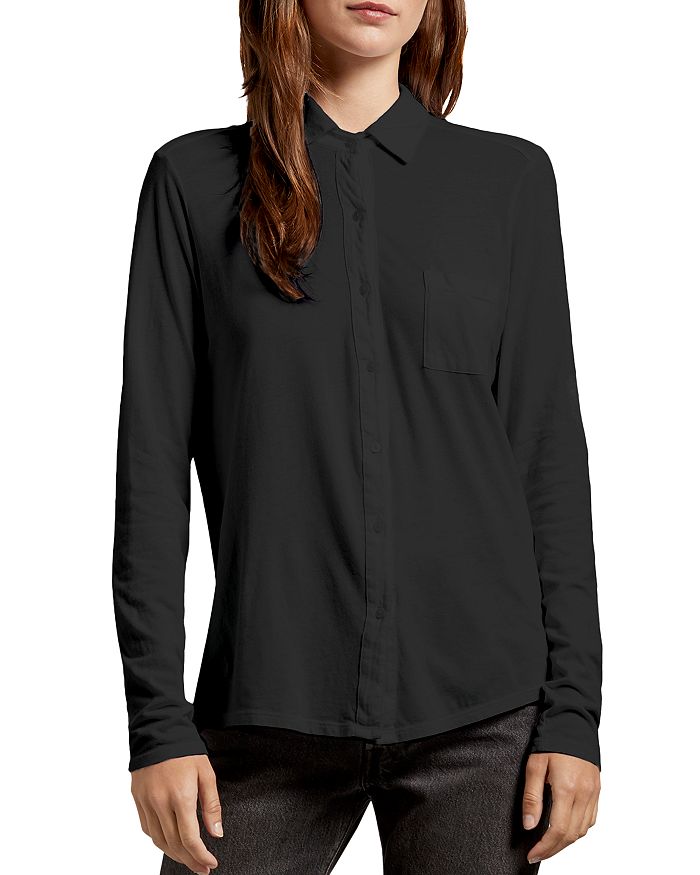 Michael Stars Womens Harley Knit Button Down 