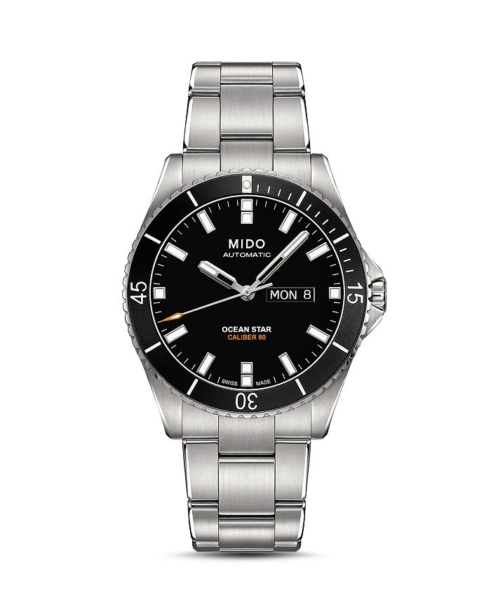 Shop Mido Multifort Watch, 42mm In Black/silver