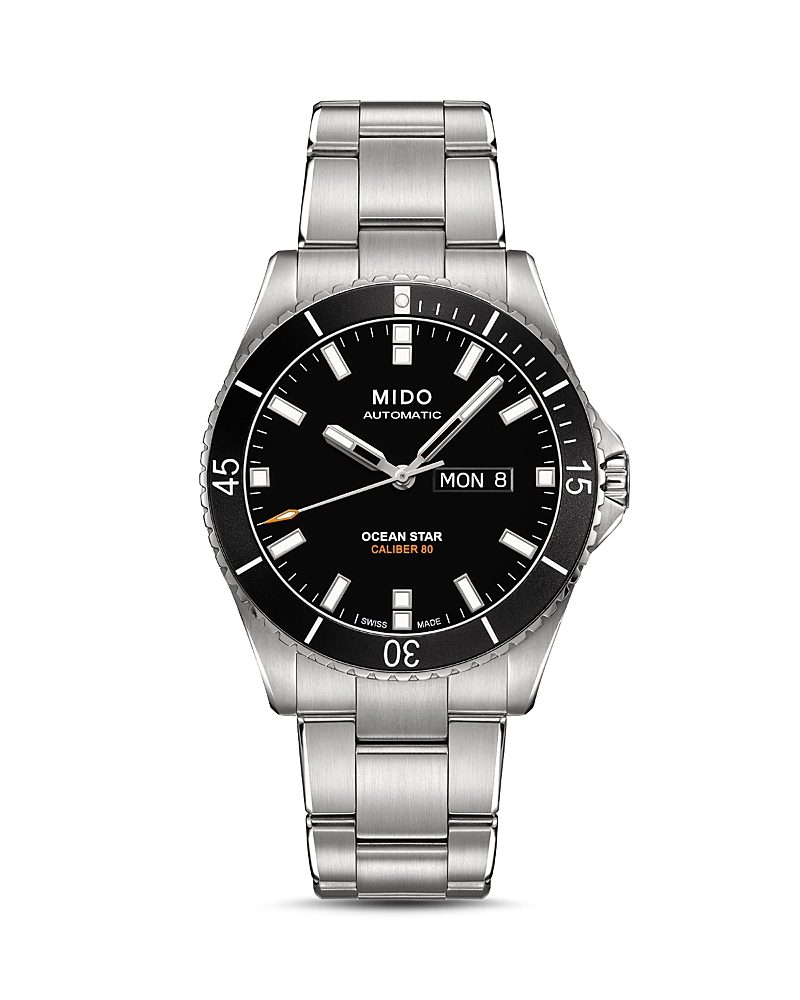 Mido Multifort Watch, 42mm In Black/silver