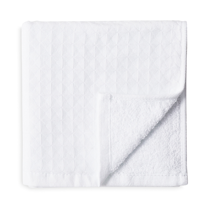 Uchino Waffle Twist Washcloth In White