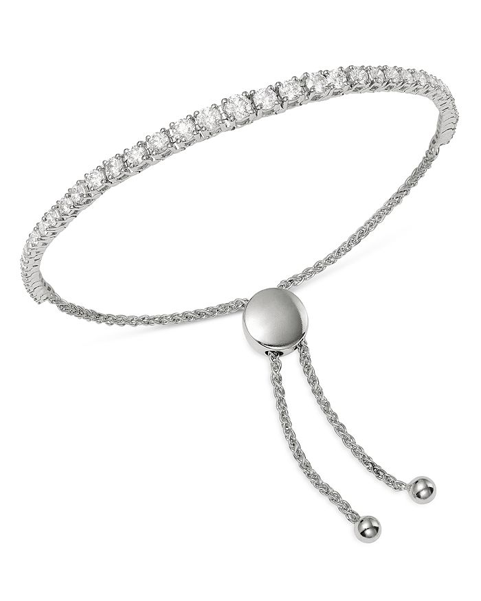 Bloomingdale's Graduated Diamond Bolo Bracelet In 14k White Gold, 2.0 Ct. T.w. - 100% Exclusive