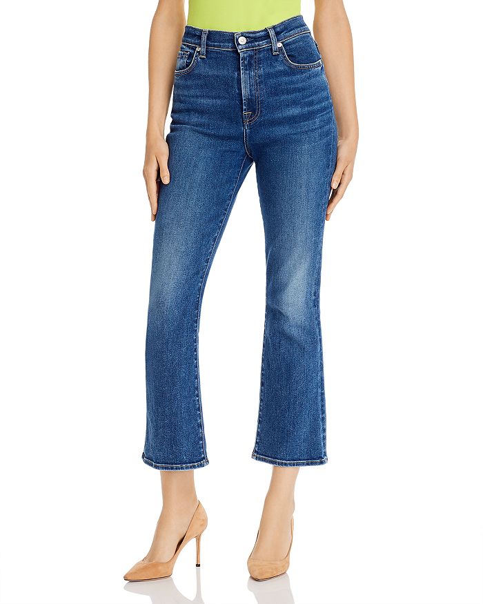 7 FOR ALL MANKIND SLIM CROPPED KICK FLARE JEANS IN LUXE VINTAGE STELLAR,AU8512310