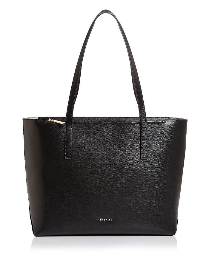 Ted Baker Louisse Leather Shopper Tote In Black/gold