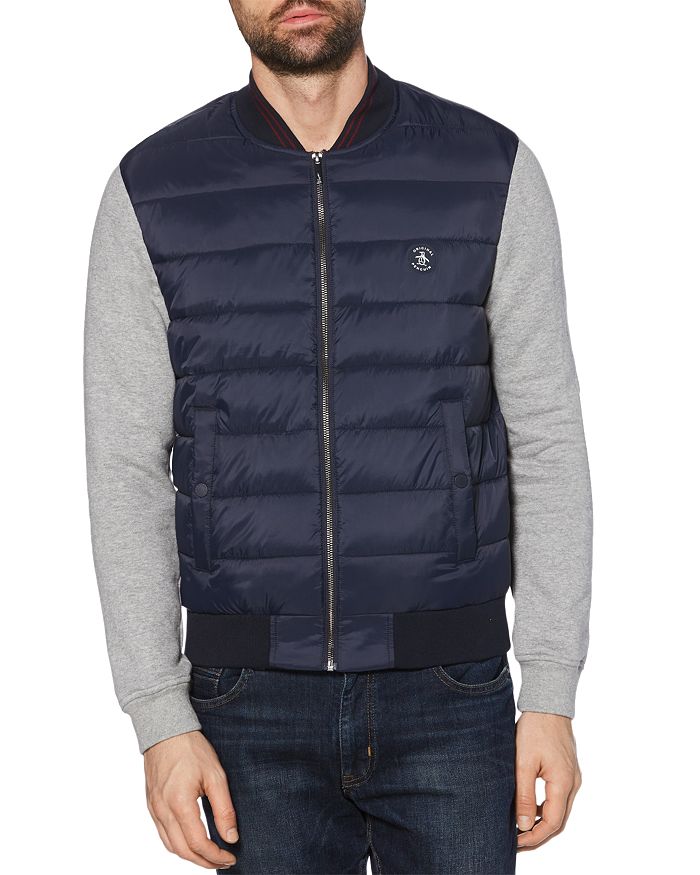 Original Penguin Mixed-Media Quilted Jacket | Bloomingdale's