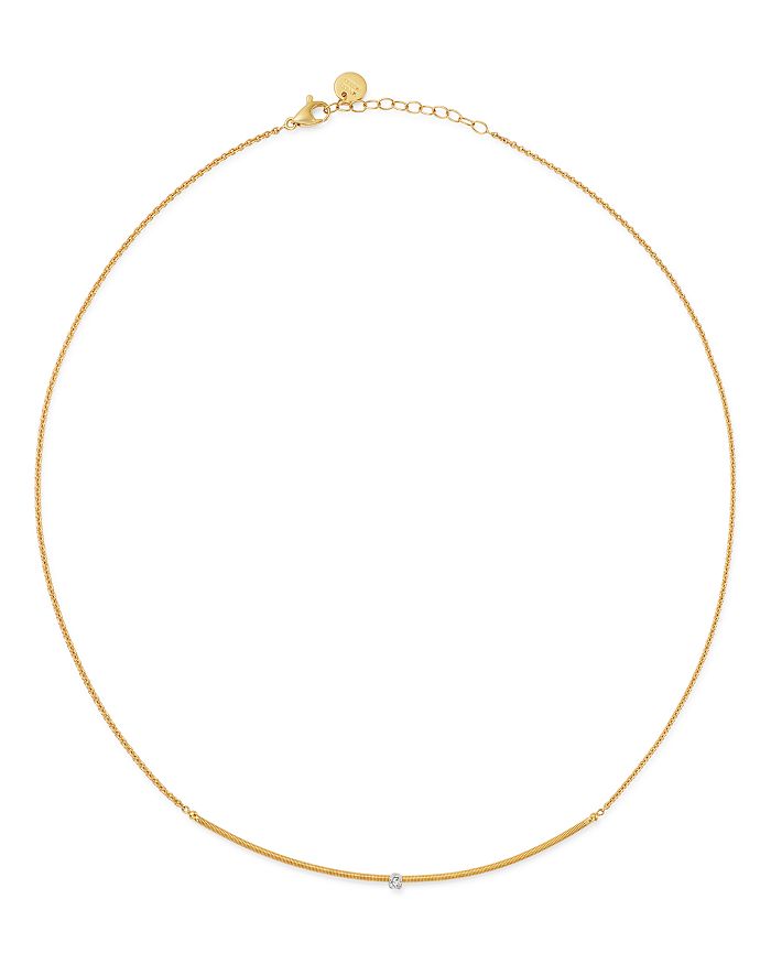 Shop Marco Bicego 18k Yellow & White Gold Bi49 Diamond Bar Station Necklace, 17 - 100% Exclusive In White/gold