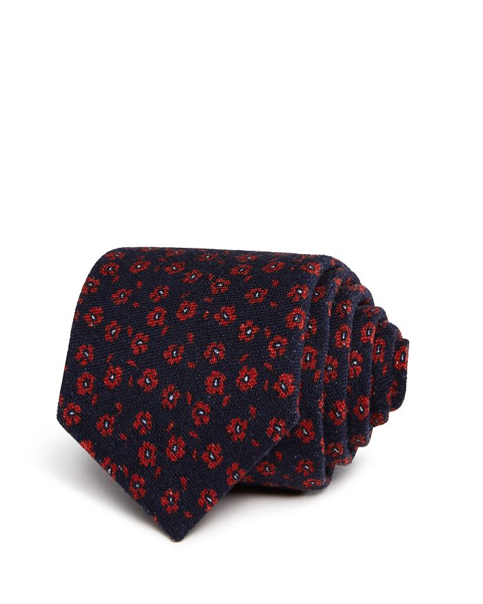 Ledbury Ansdell Floral Classic Tie In Navy