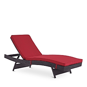 Modway Convene Outdoor Patio Chaise In Red